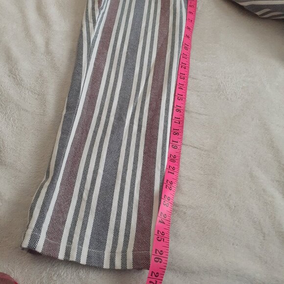 Free People Striped Ankle Pants - Pink, Gray, White - Picture 12 of 13